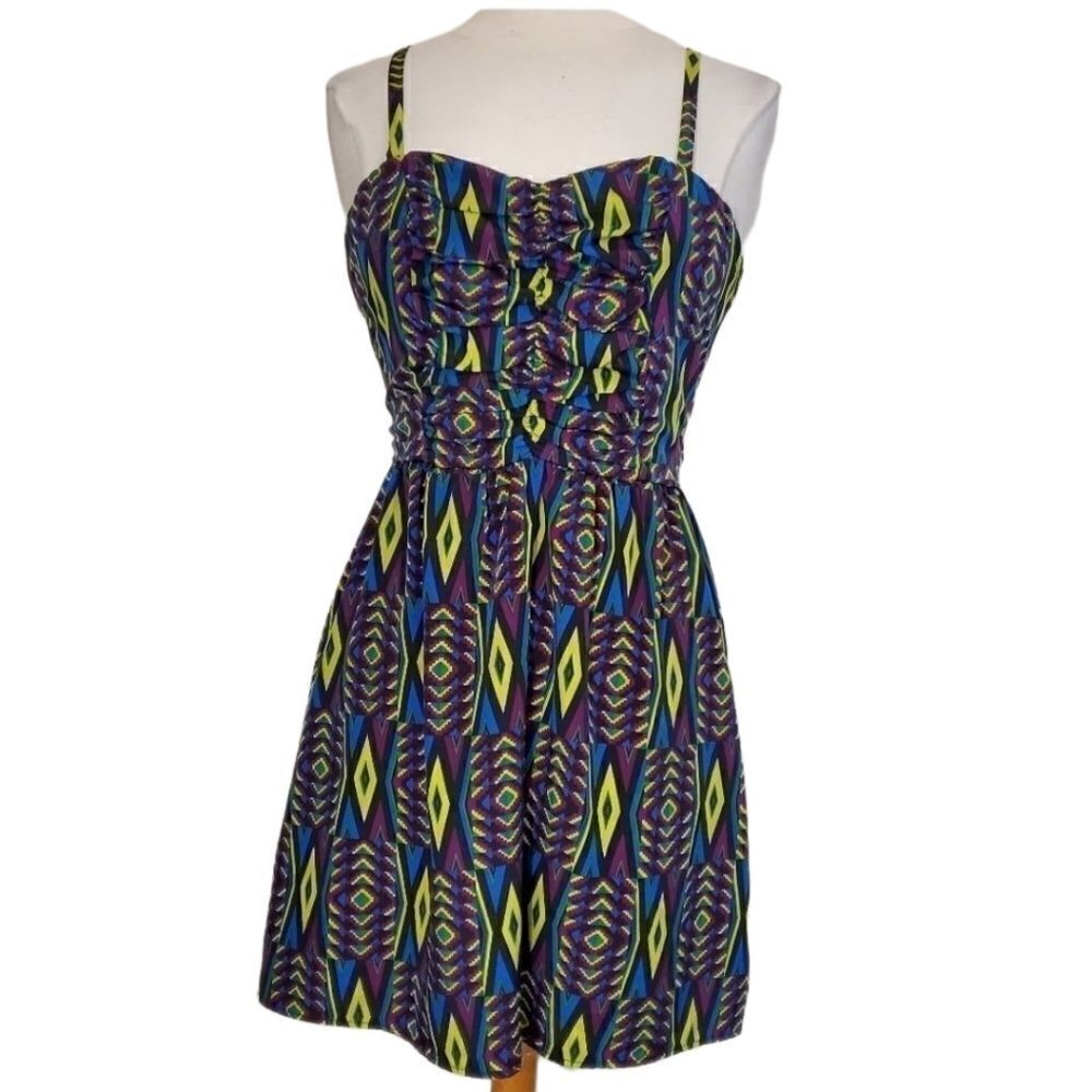 Maude neon patterned dress sz m